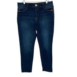 Democracy Absolution Skinny Stretch Denim Jeans Size 16 Dark Wash